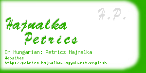 hajnalka petrics business card